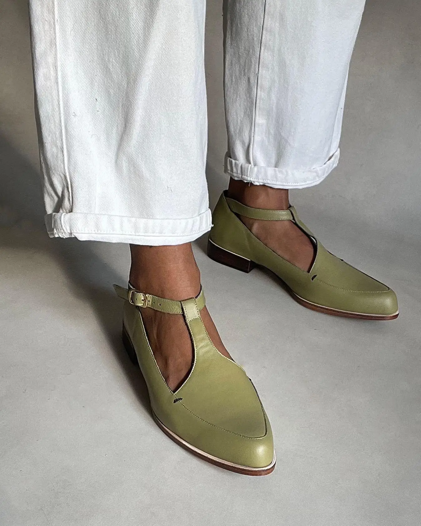 Womens Casual Low-heeled Pointed-toe Shoes
