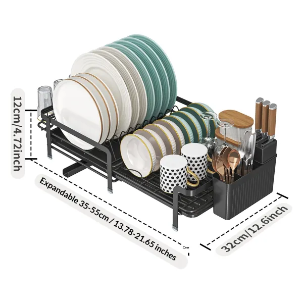 Extendable Dish & Utensil Rack