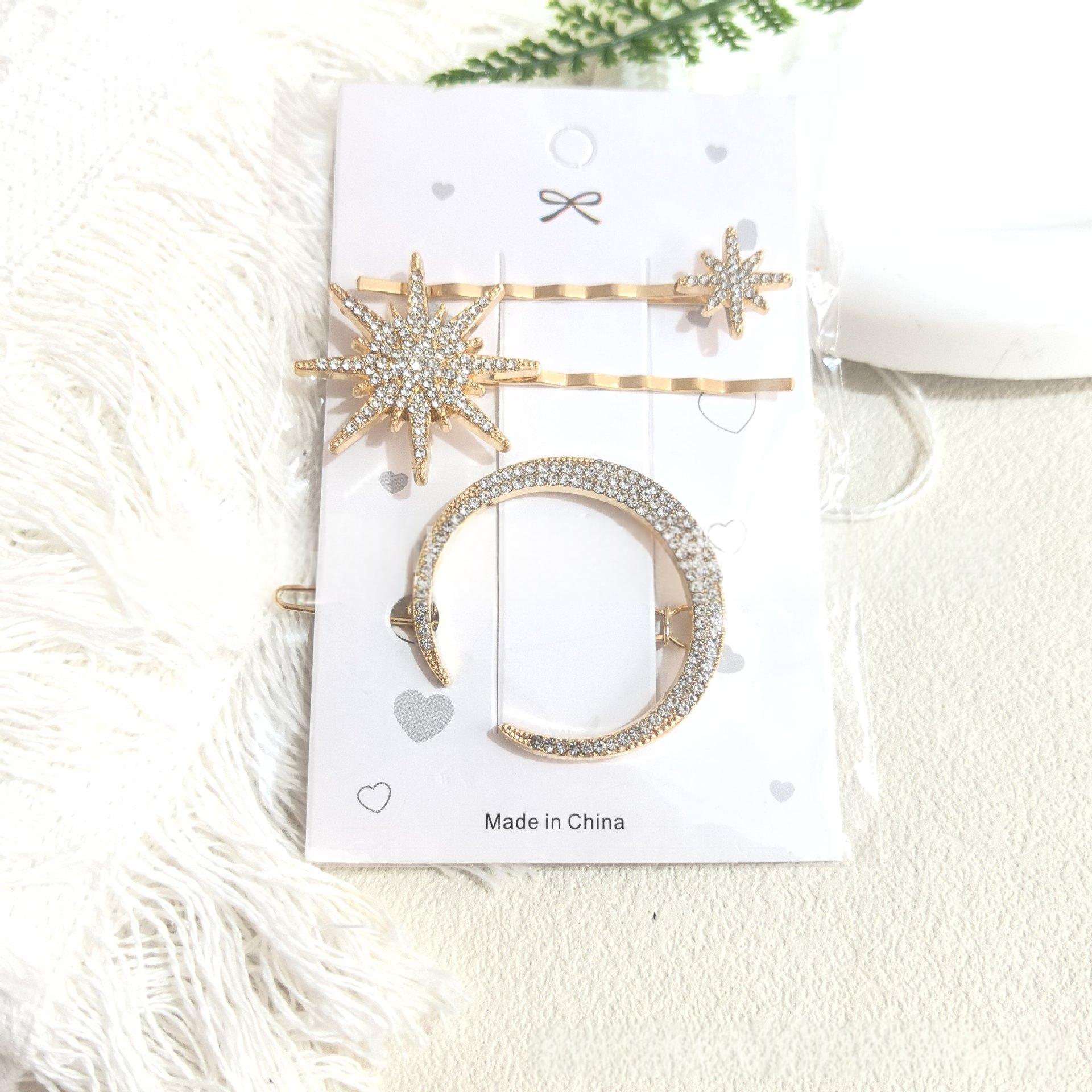 Diamond-studded Hair Sun Star Hairpin