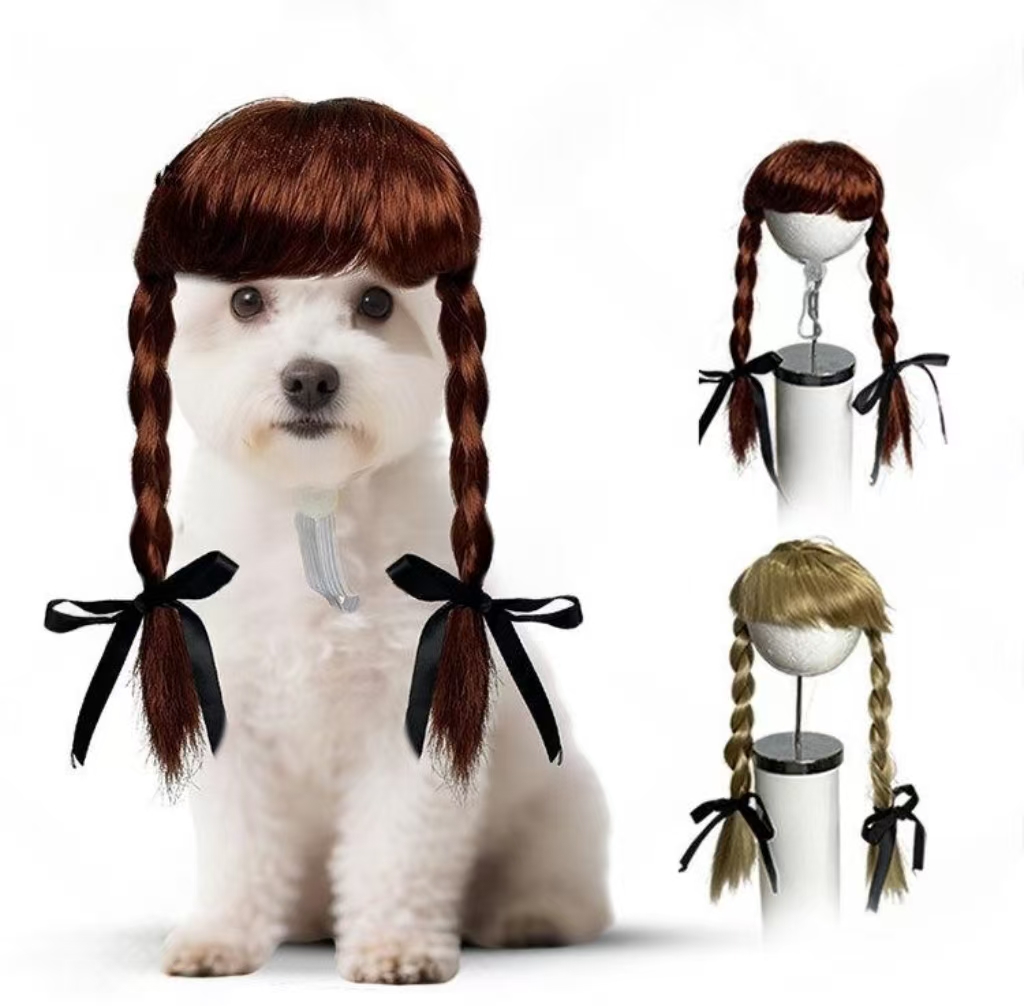 Pet Bangs Braided Wig Headdress