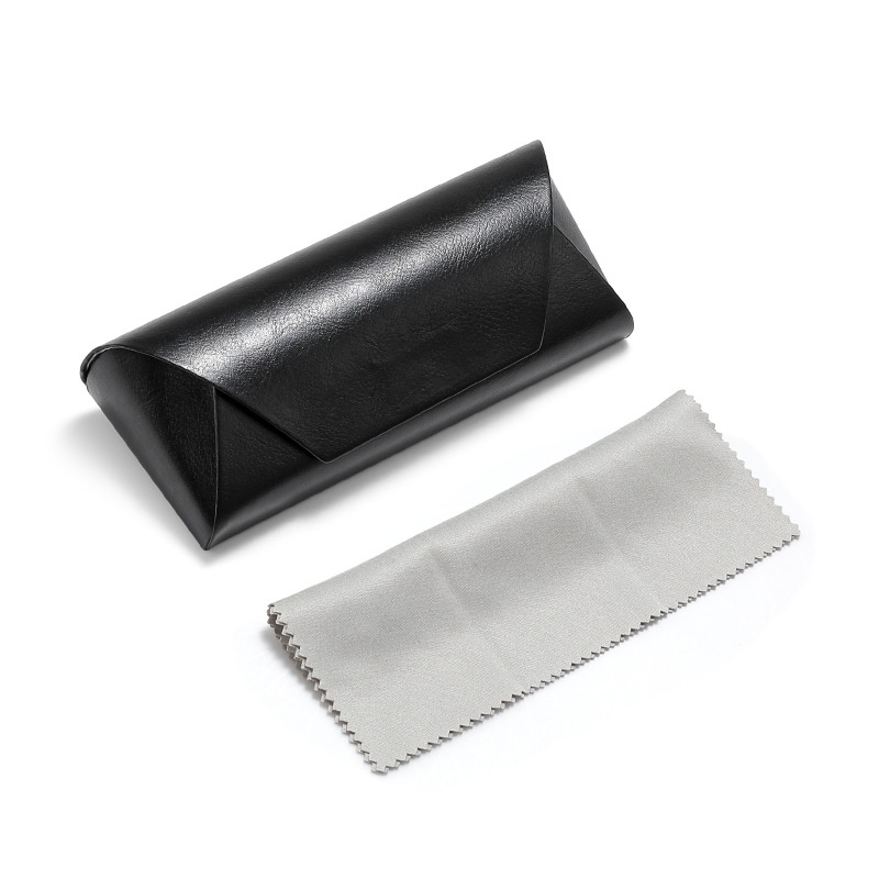 Eyeglass Case Foldable Leather Box-style