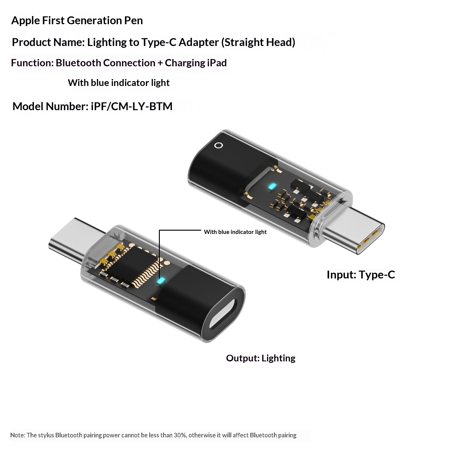 Stylus Adapter Automatically Connects Via Bluetooth And Charges