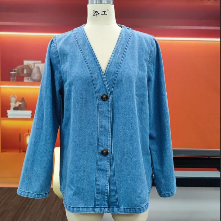 Womens Casual Denim Cardigan Jacket — foto 3