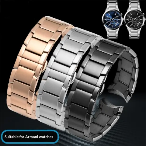 Brushed Stainless Steel Watch Band Compatible Mens Bracelet