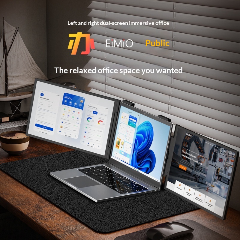 14 Inch 2.5K Dual Screen Portable Display With Secondary Screen