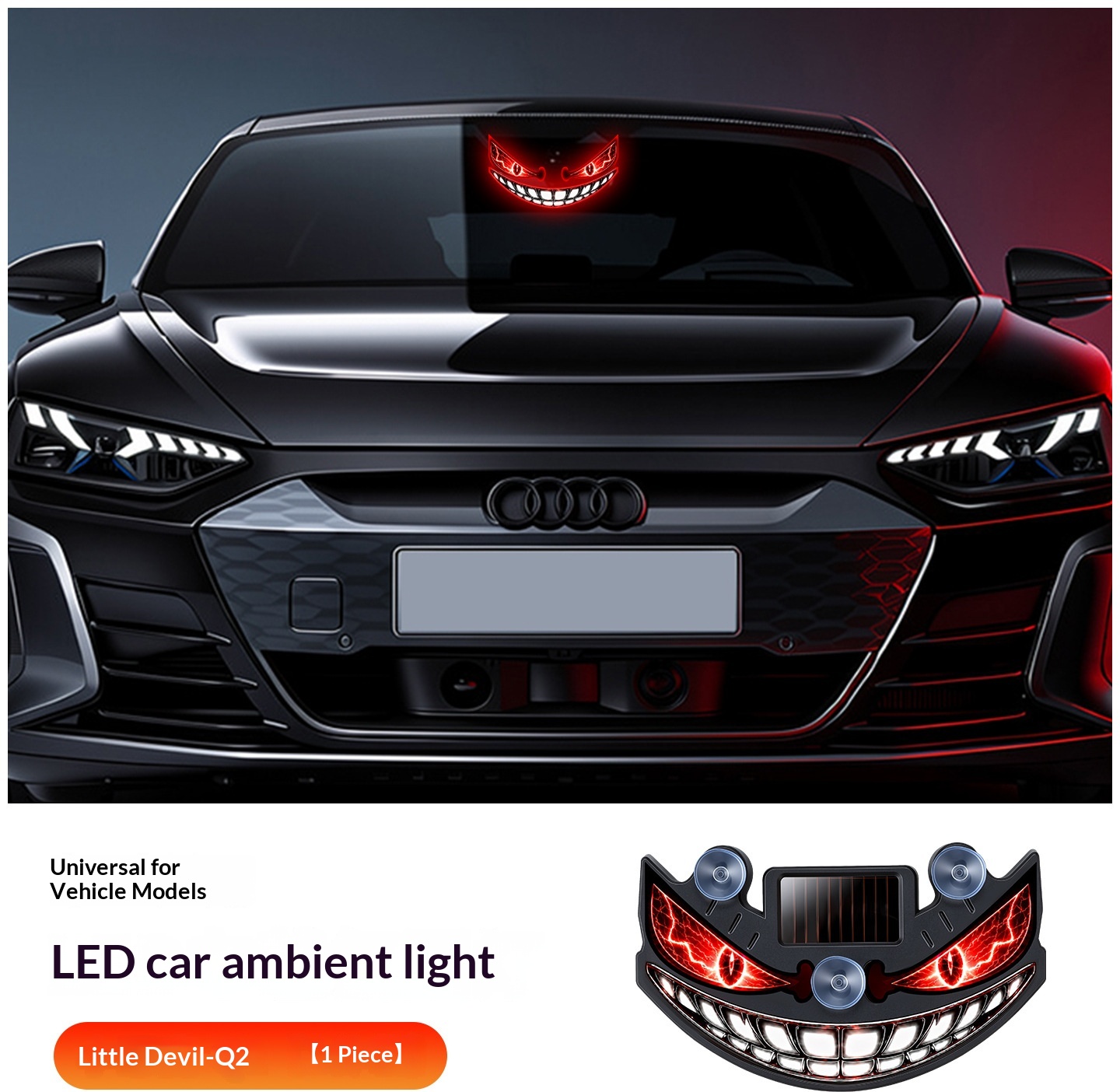 Solar-Powered Devils Eye Car Atmosphere Light Interior Decoration — foto 4
