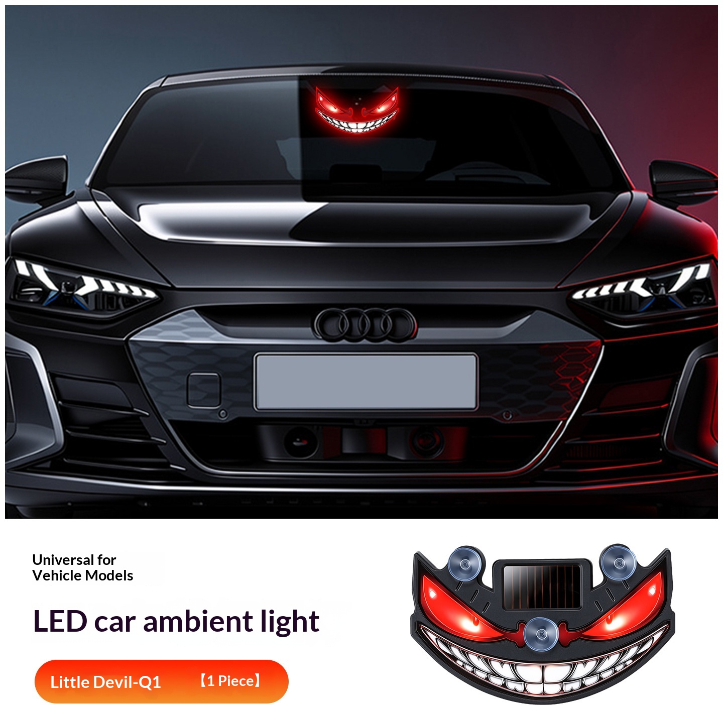 Solar-Powered Devils Eye Car Atmosphere Light Interior Decoration — foto 3