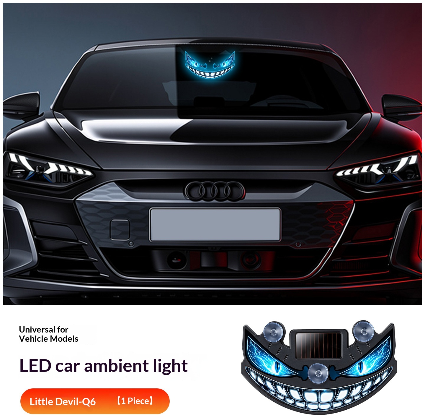 Solar-Powered Devils Eye Car Atmosphere Light Interior Decoration — foto 10