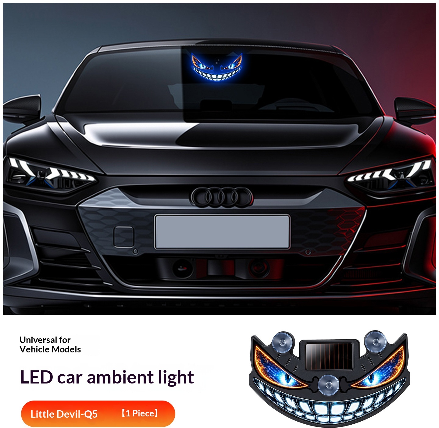Solar-Powered Devils Eye Car Atmosphere Light Interior Decoration — foto 7