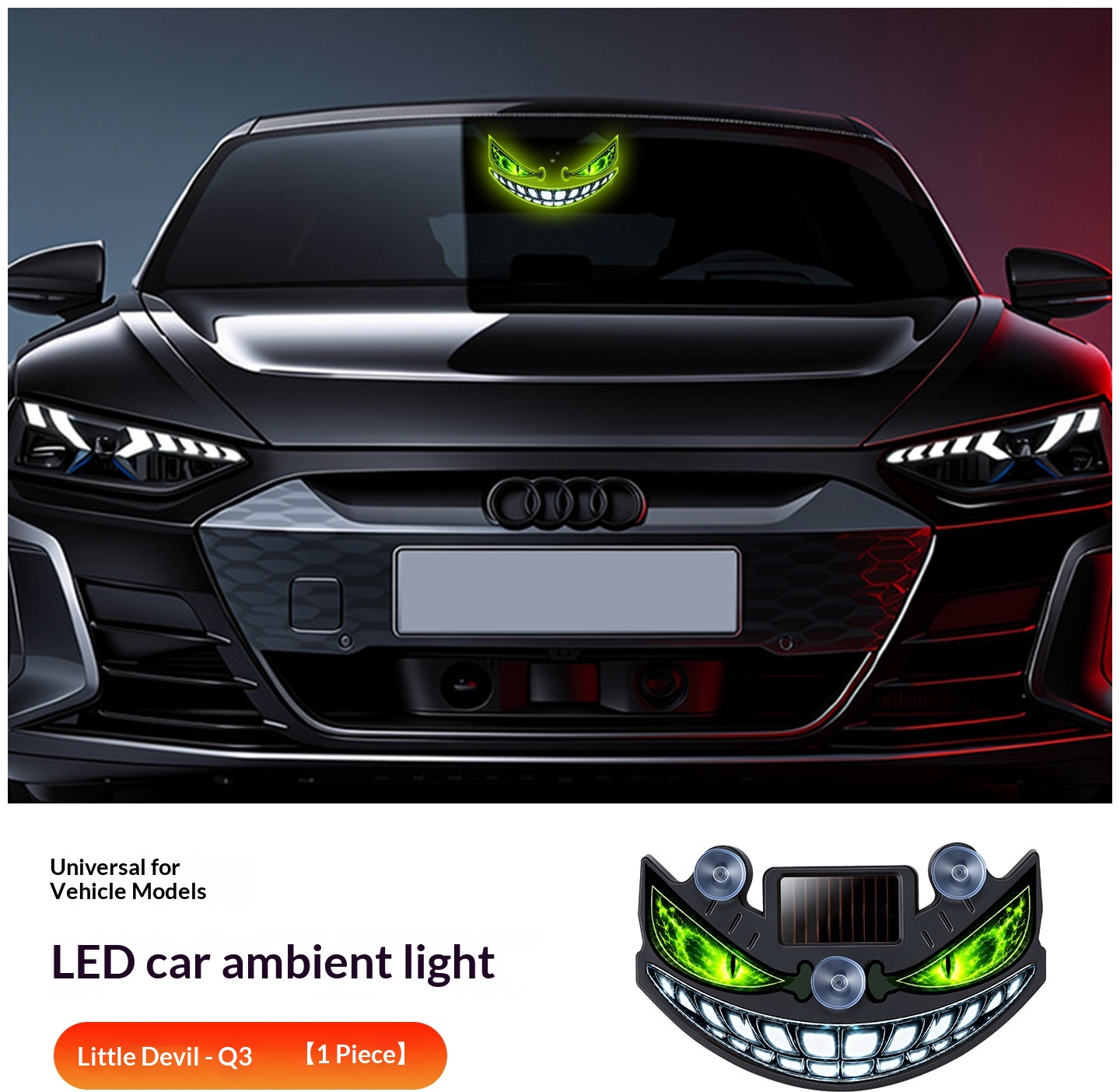 Solar-Powered Devils Eye Car Atmosphere Light Interior Decoration — foto 11