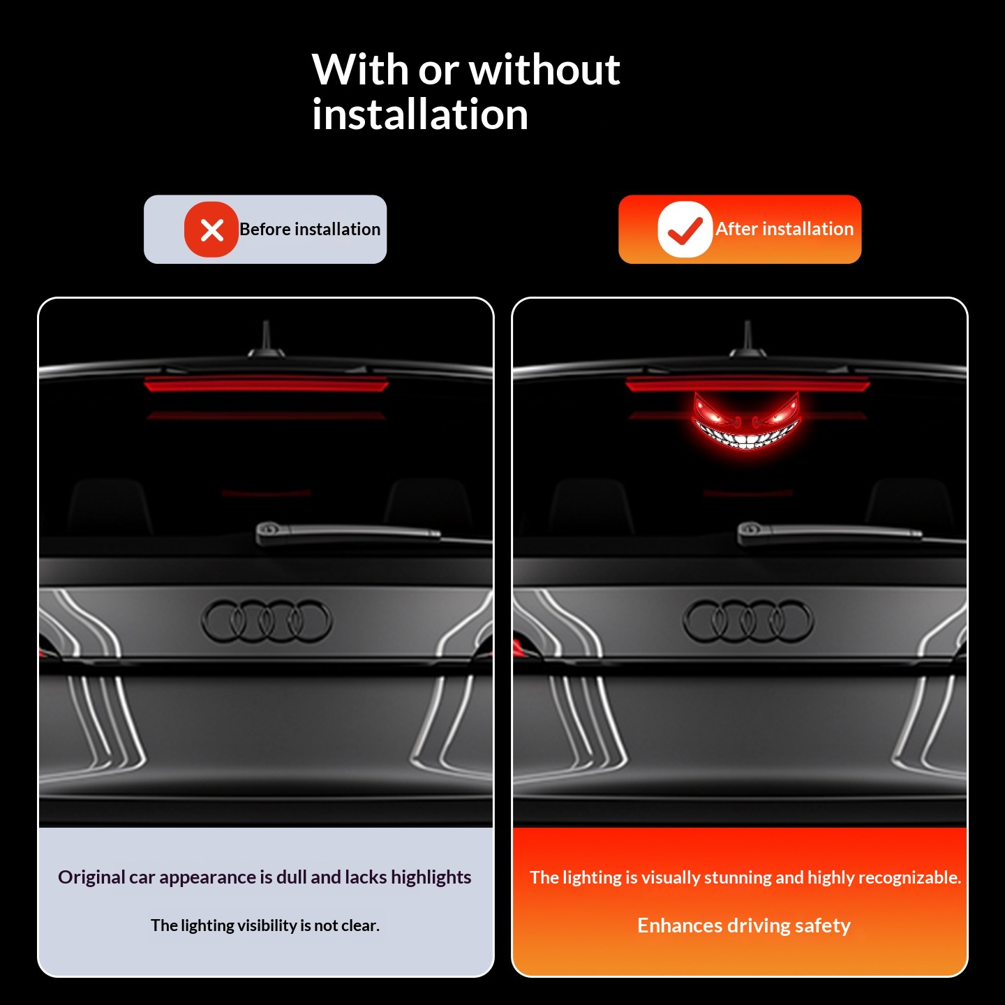 Solar-Powered Devils Eye Car Atmosphere Light Interior Decoration — foto 8