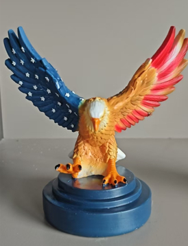 Solar American Flag Eagle Garden Resin Statue — foto 7