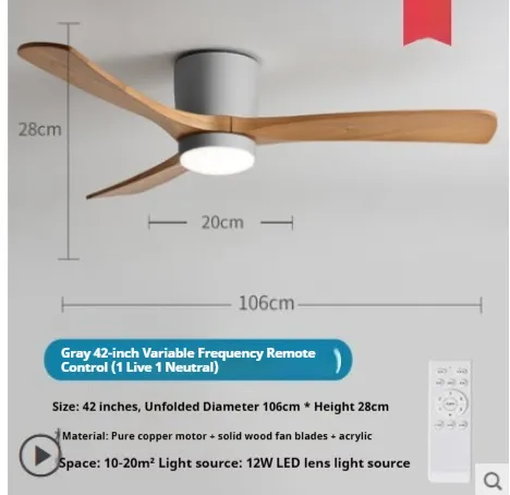 One Bedroom Household Electric Fan Pendant Lamp