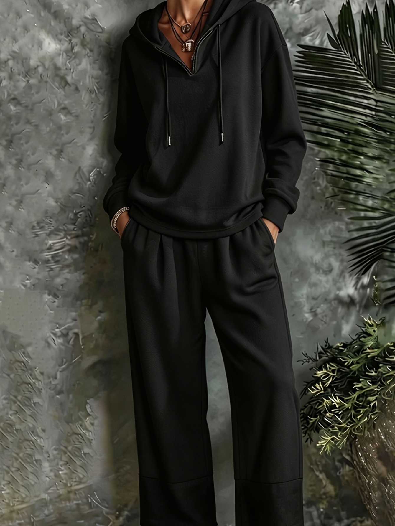 Casual Hoodie Pullover Pants Set