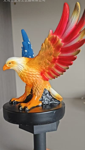 Solar American Flag Eagle Garden Resin Statue — foto 2