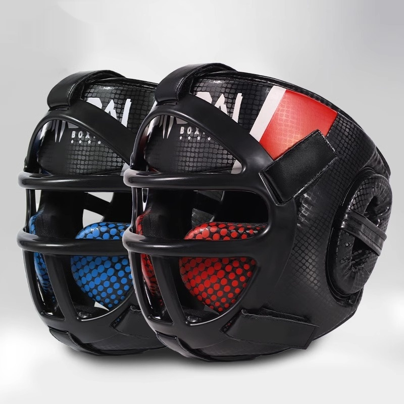 Full-Protection Helmet For Kickboxing Sanshou And Taekwondo