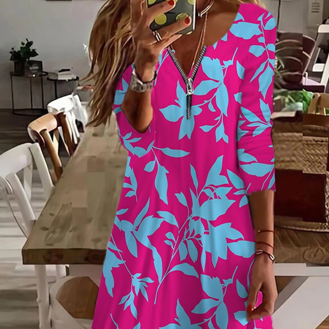 V-neck Dress Plus-size Womens Clothing