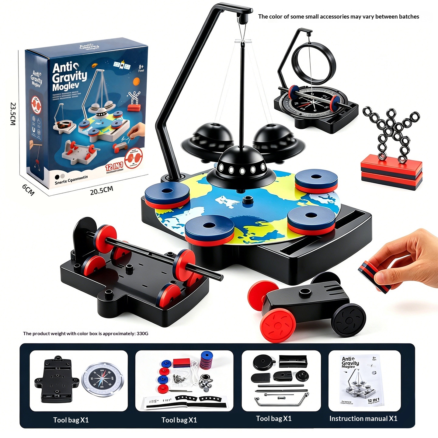 Scientific Experiment Anti-Gravity Magnet Physics Assembly Puzzle Educational Toy Set 8