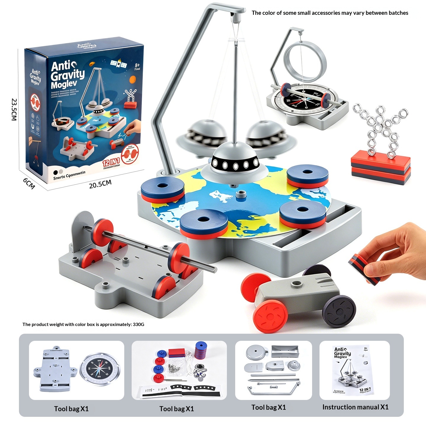 Scientific Experiment Anti-Gravity Magnet Physics Assembly Puzzle Educational Toy Set 6