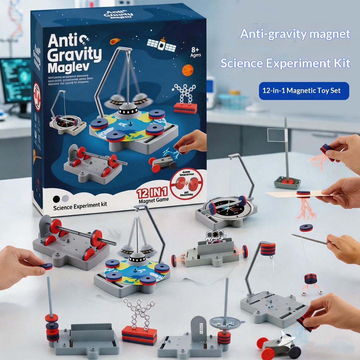 Scientific Experiment Anti-Gravity Magnet Physics Assembly Puzzle Educational Toy Set