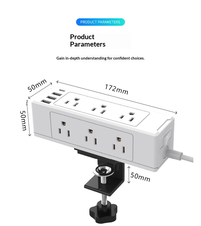 PHAEVOX TwistPlug no-drill twist-mount desktop power outlet White version product shot