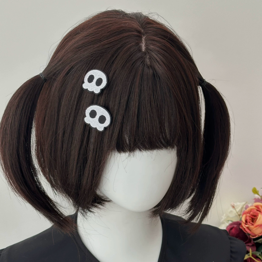 Subculture Skull Bang Clip Sweet Cute Dark Hairpin