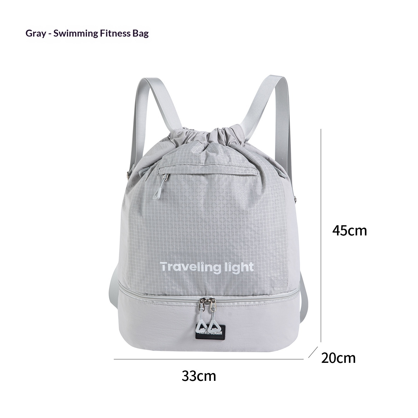 Contrast-color Tussah Silk Dry-wet Separation Backpack 4