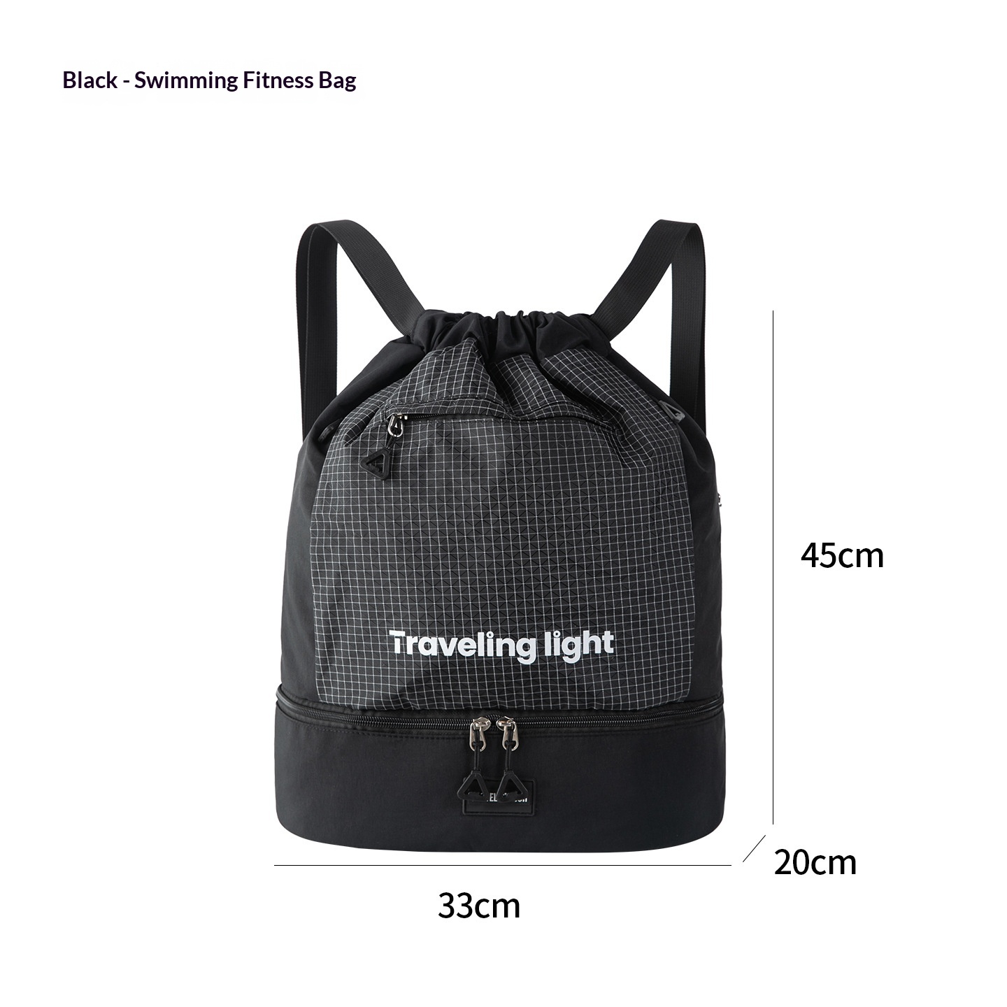 Contrast-color Tussah Silk Dry-wet Separation Backpack 8