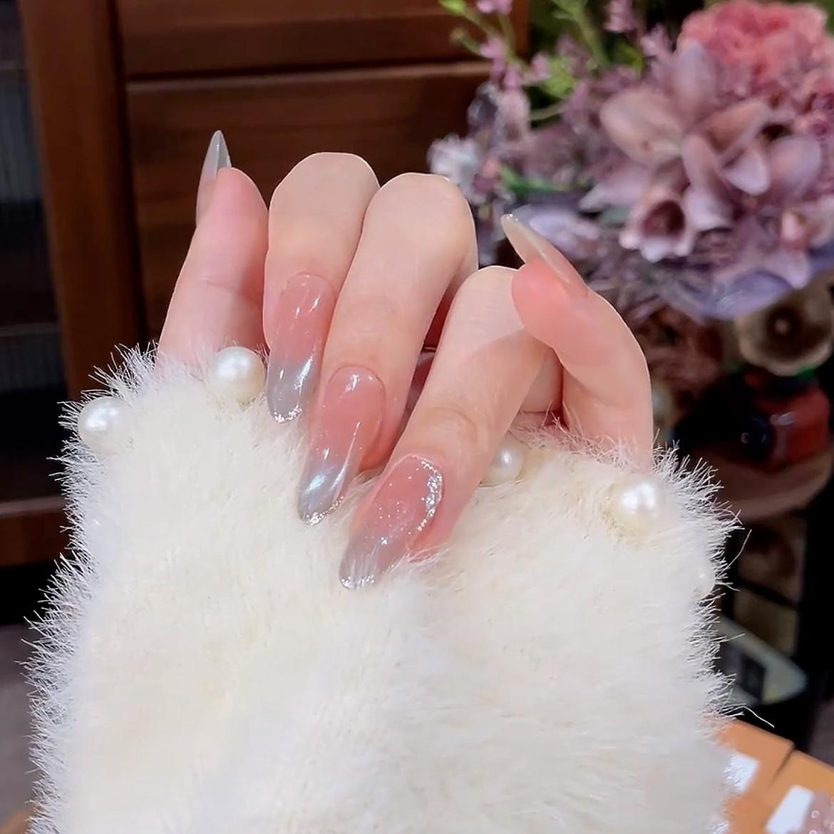 Transparent Gentle And Cool Toned Purely Handmade Wearable Nails