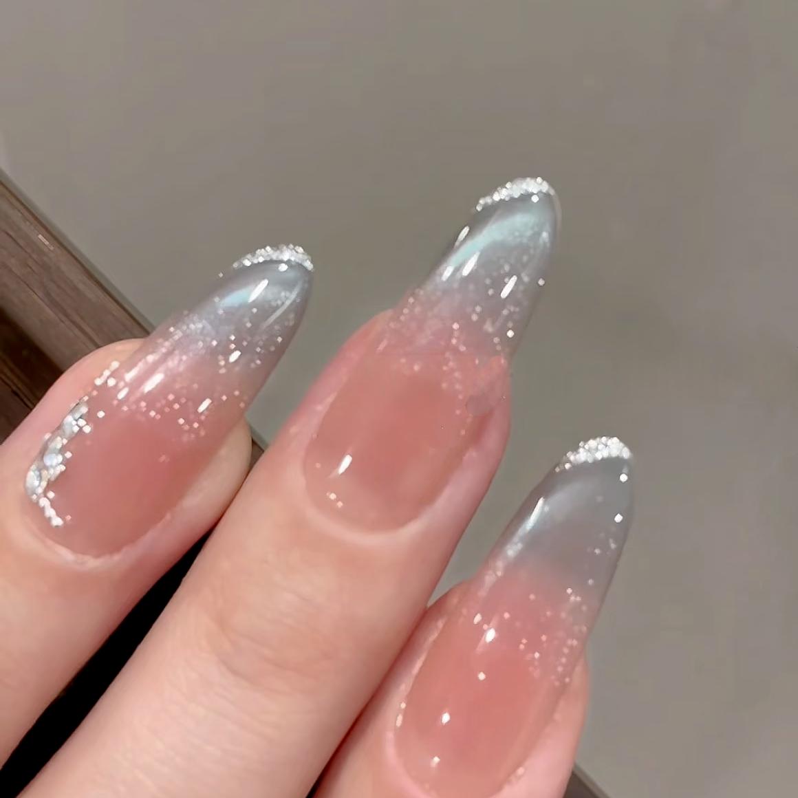Transparent Gentle And Cool Toned Purely Handmade Wearable Nails