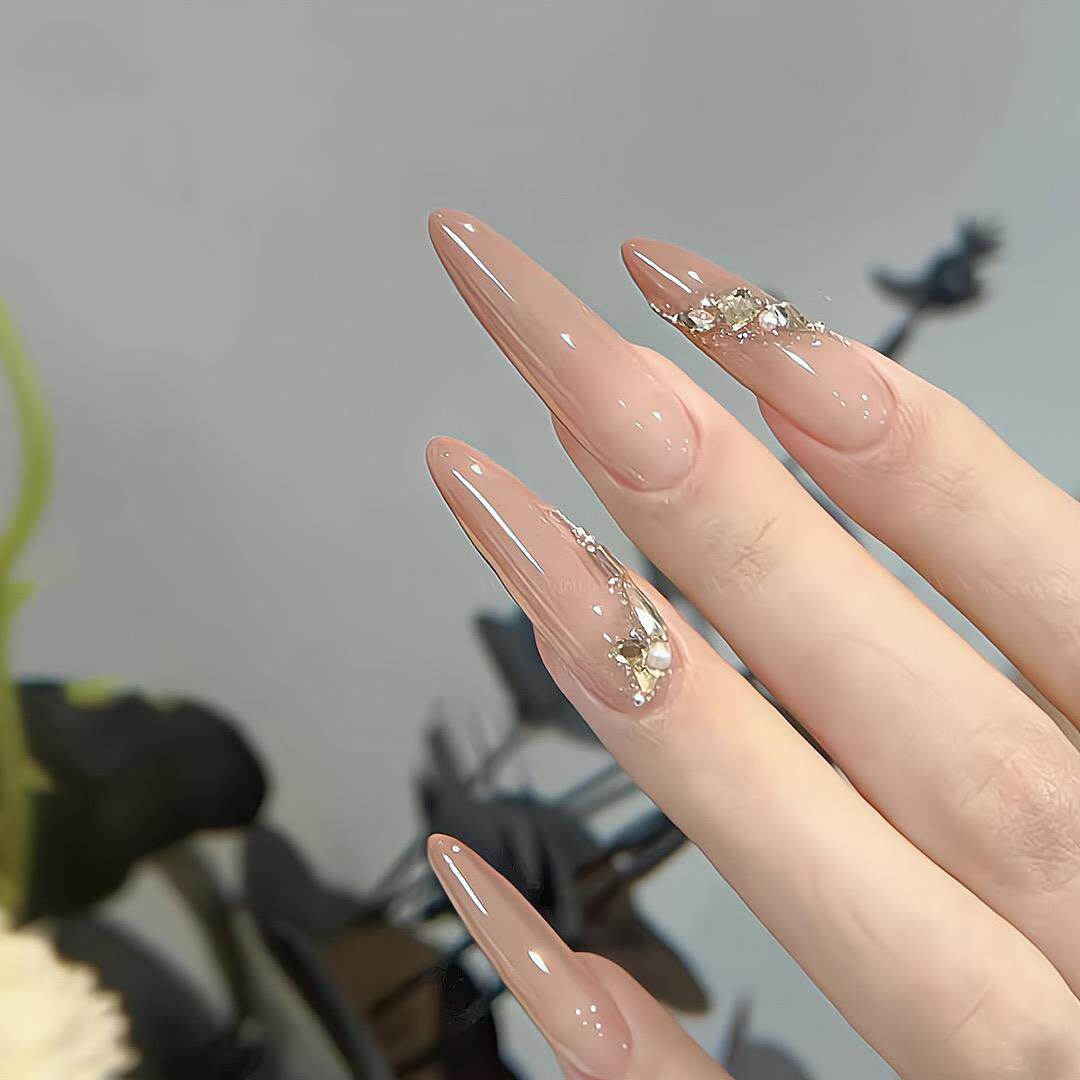 Gradient-sequined High-end Purely Handmade Wearable Nails