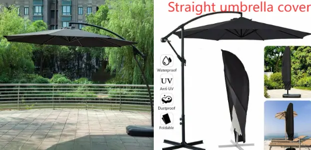 Hand Pushed Curved Tube Parasol For Night Market Stalls European Style Outdoor Patio Sunshade