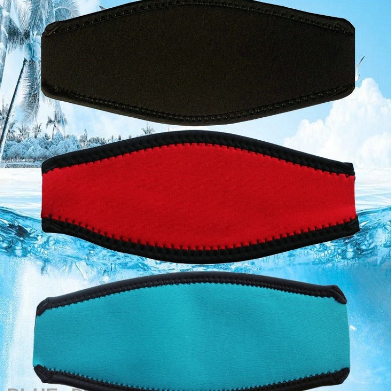 Diving Strap With Diving Mask Protective Case And Hair Protecting Headband Double Layered Mask Strap