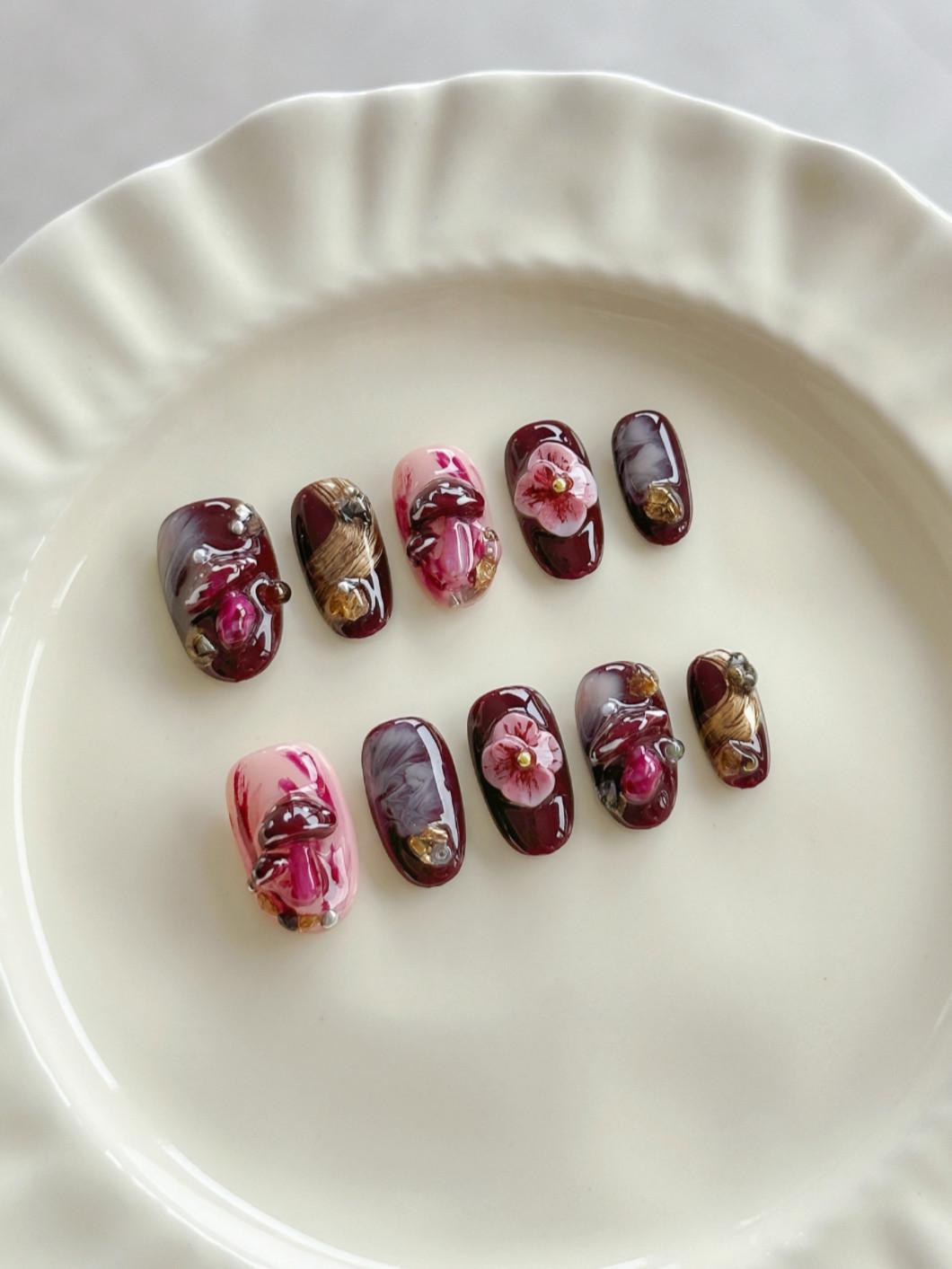 Handmade Wearable Nails, Short-style Nail Tips