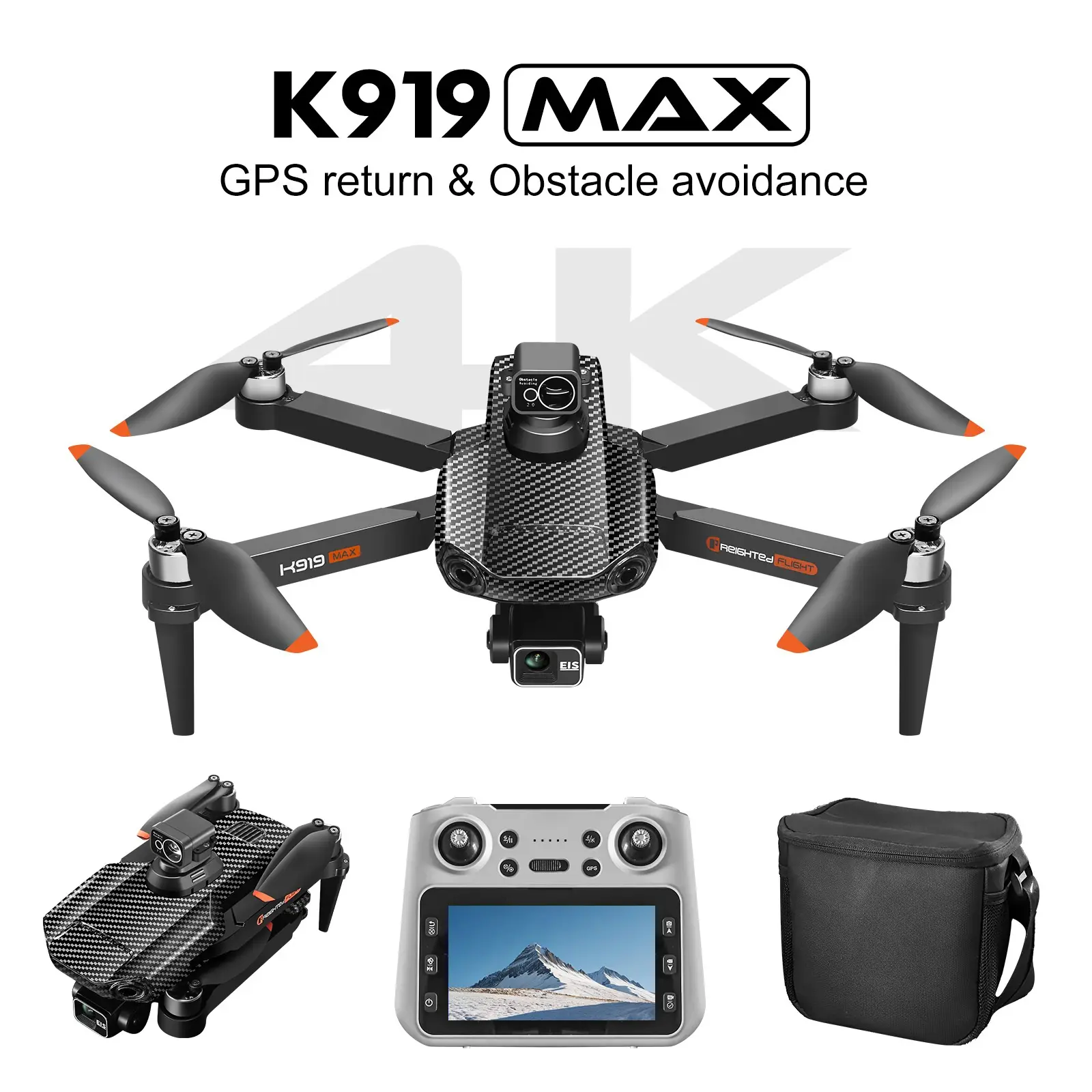 4K Three-axis With Screen Control And Obstacle Avoidance For Aerial Photography