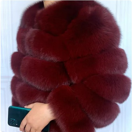 Short Women's Long-sleeved Winter Fur Coat Overcoat