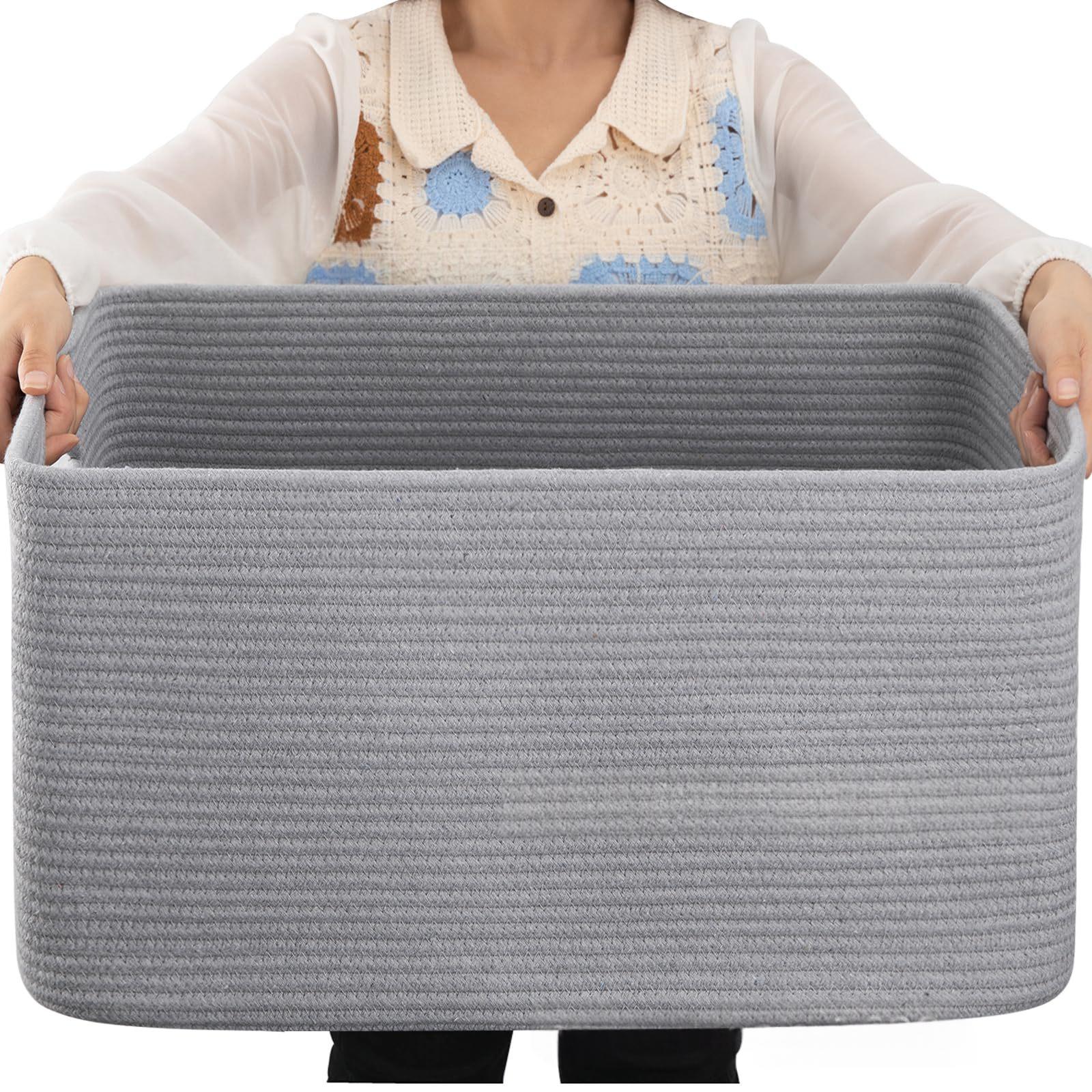 Woven Cotton Rope Storage Basket, picture 3 of 12