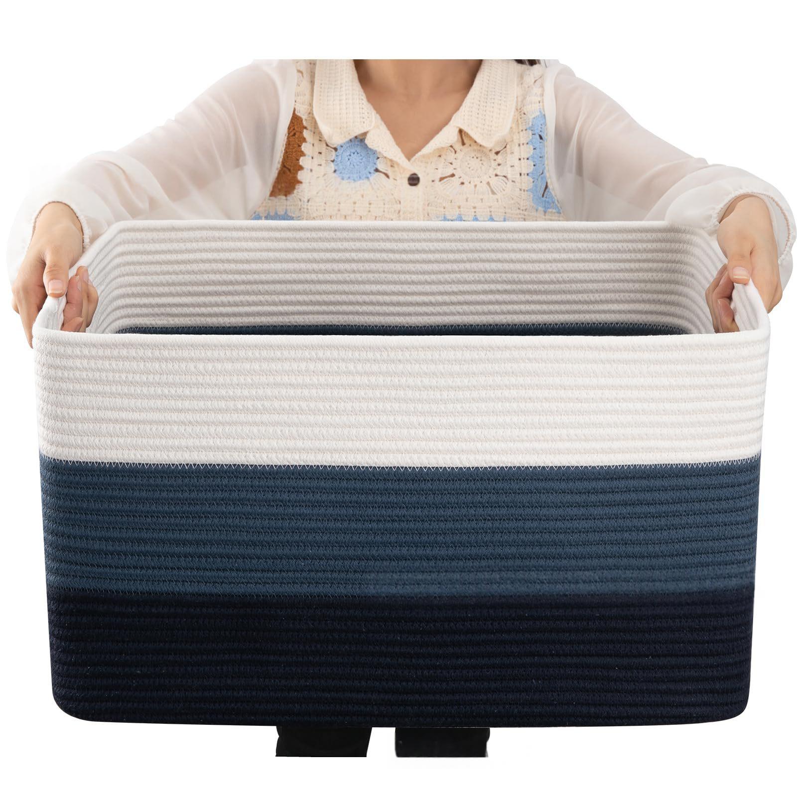 Woven Cotton Rope Storage Basket, picture 12 of 12