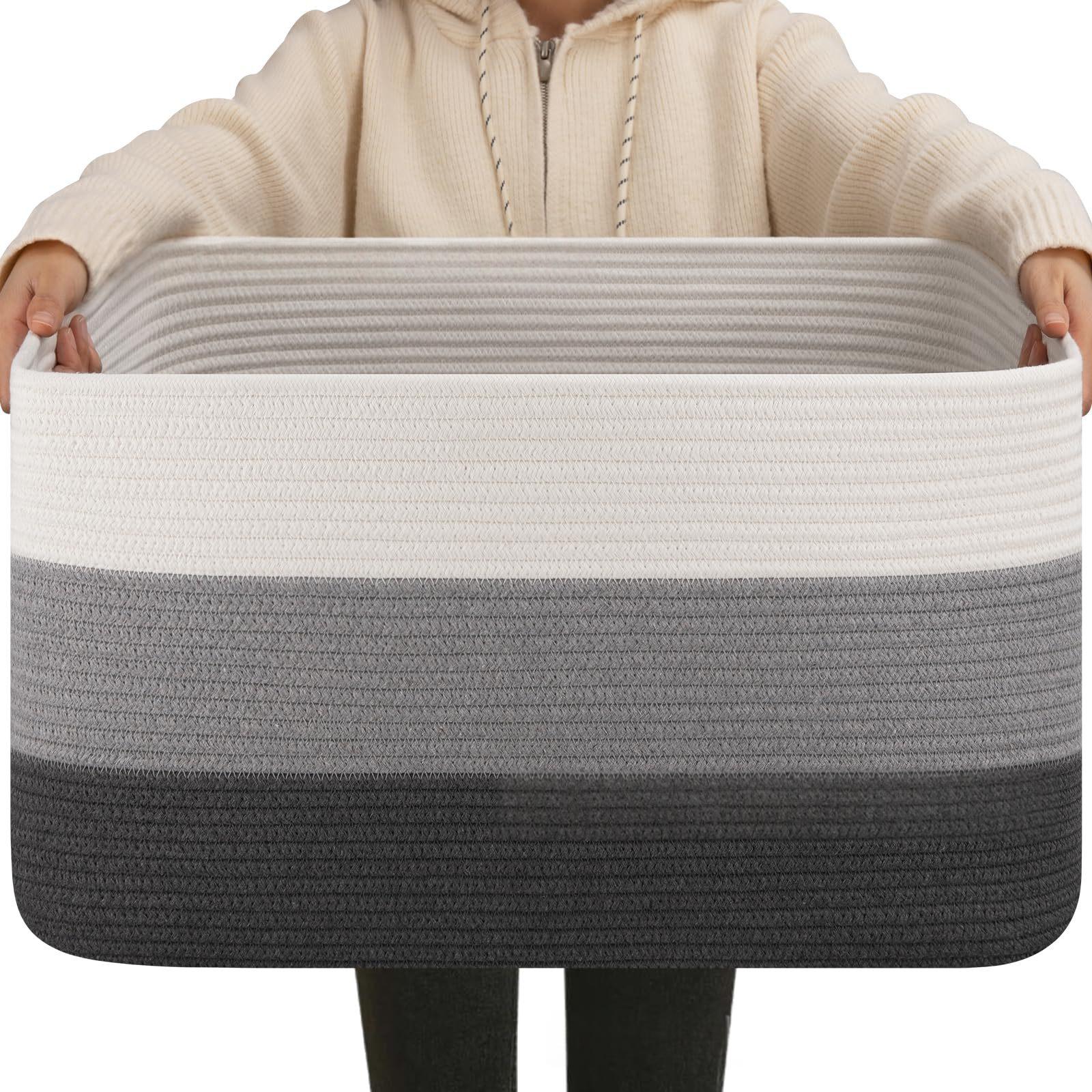 Woven Cotton Rope Storage Basket, picture 11 of 12