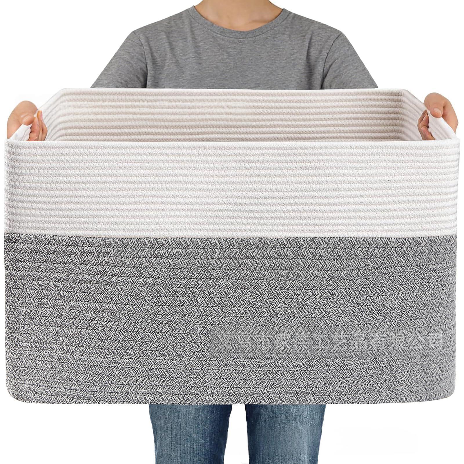 Woven Cotton Rope Storage Basket, picture 10 of 12