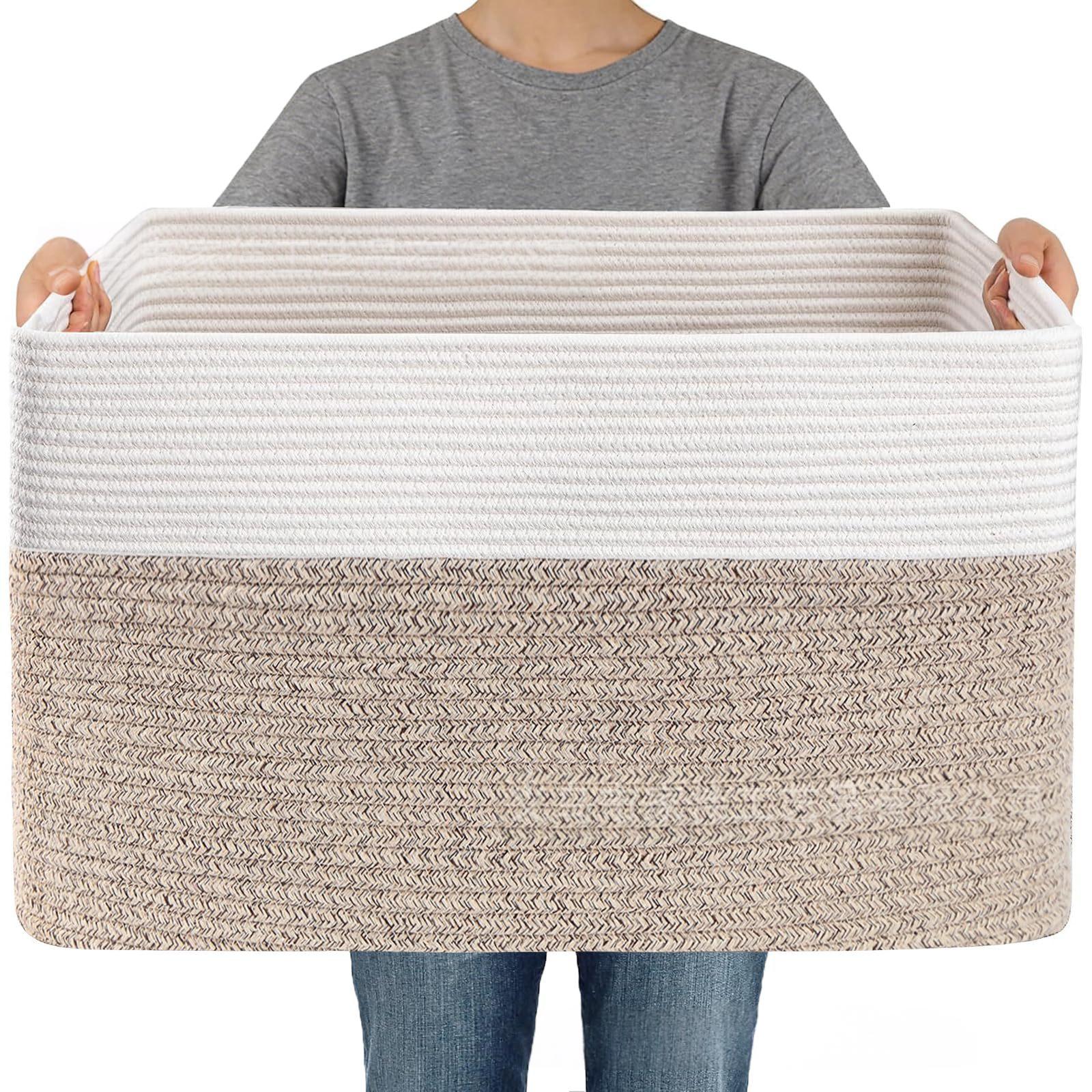 Woven Cotton Rope Storage Basket, picture 9 of 12