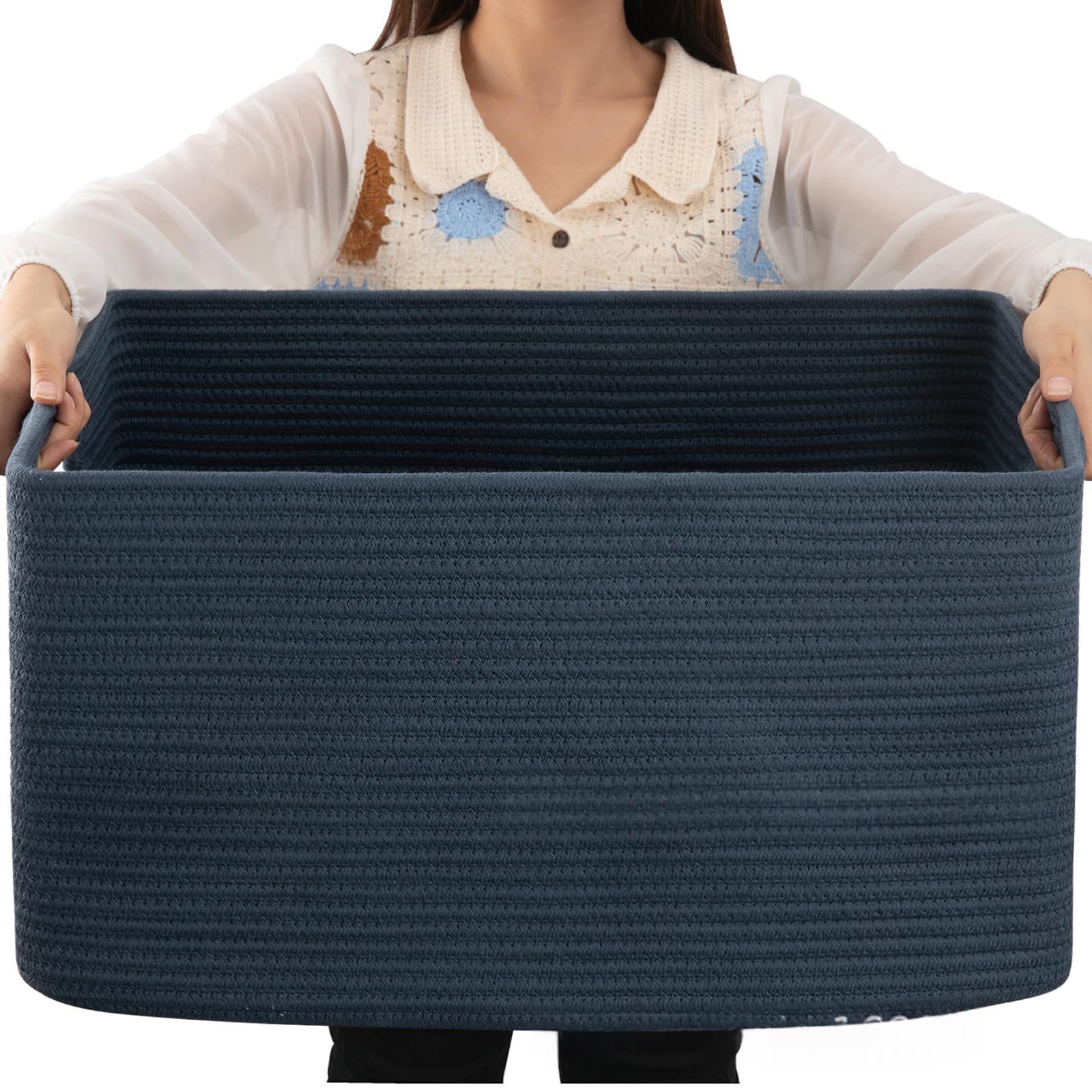 Woven Cotton Rope Storage Basket, picture 7 of 12
