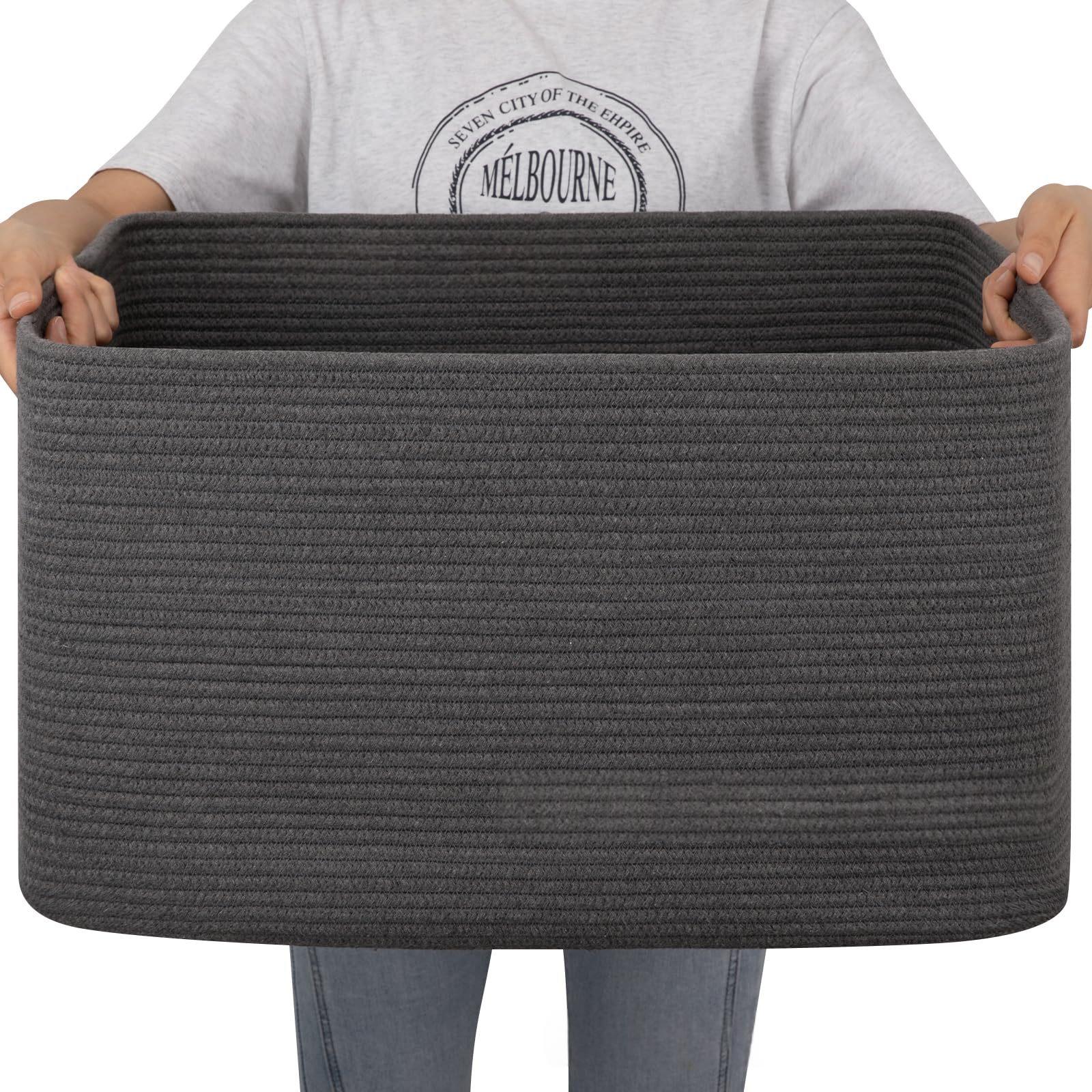 Woven Cotton Rope Storage Basket, picture 6 of 12