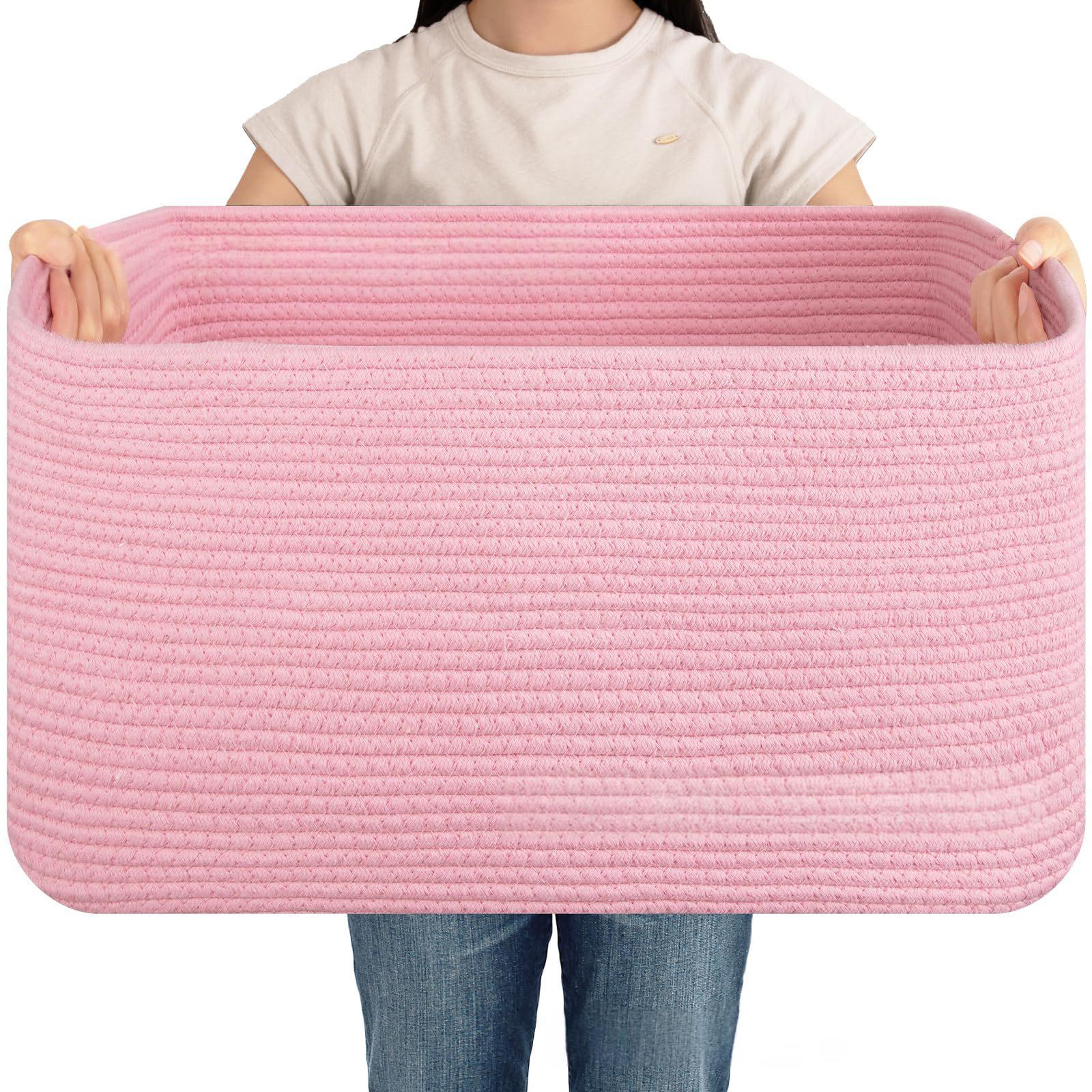 Woven Cotton Rope Storage Basket, picture 5 of 12