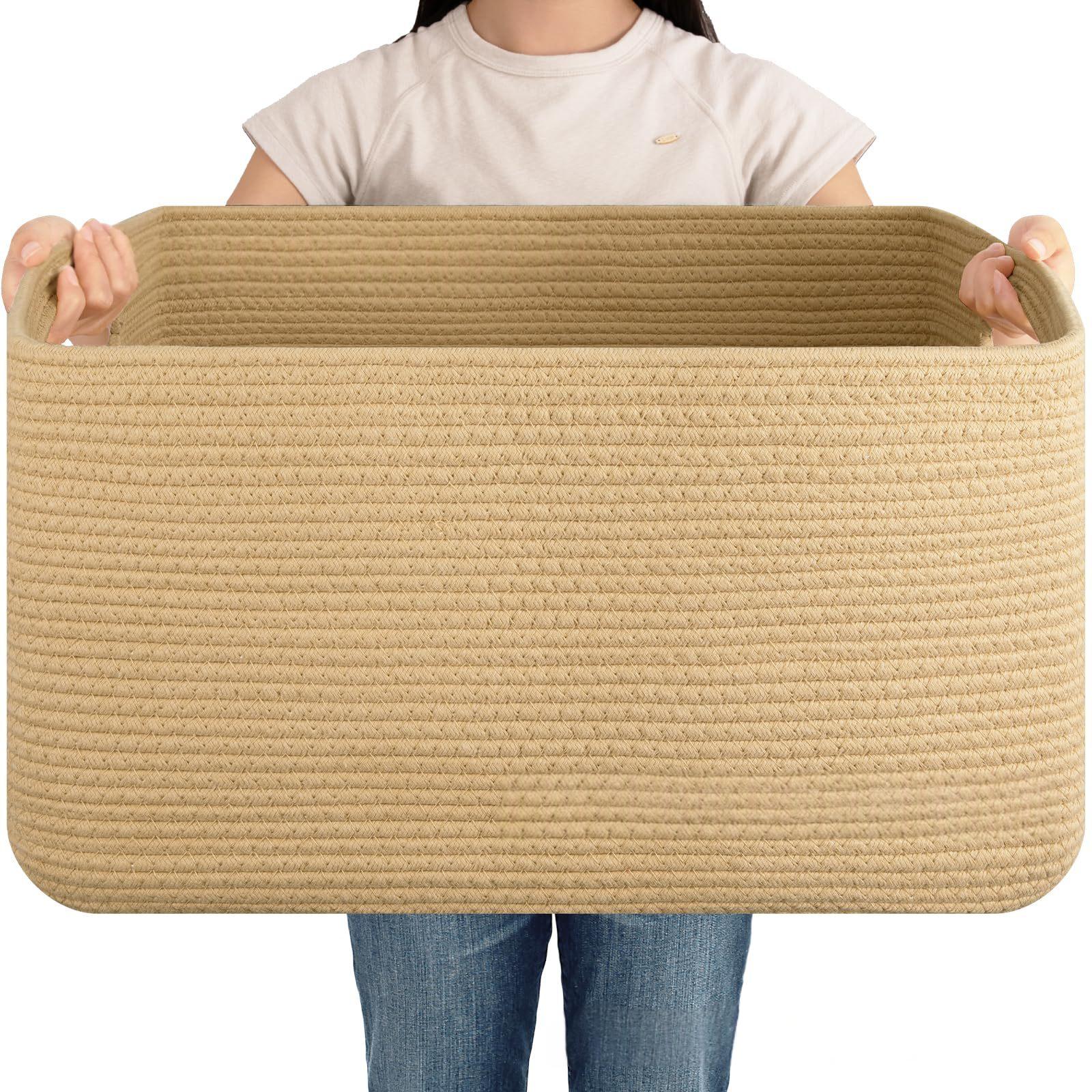 Woven Cotton Rope Storage Basket, picture 8 of 12