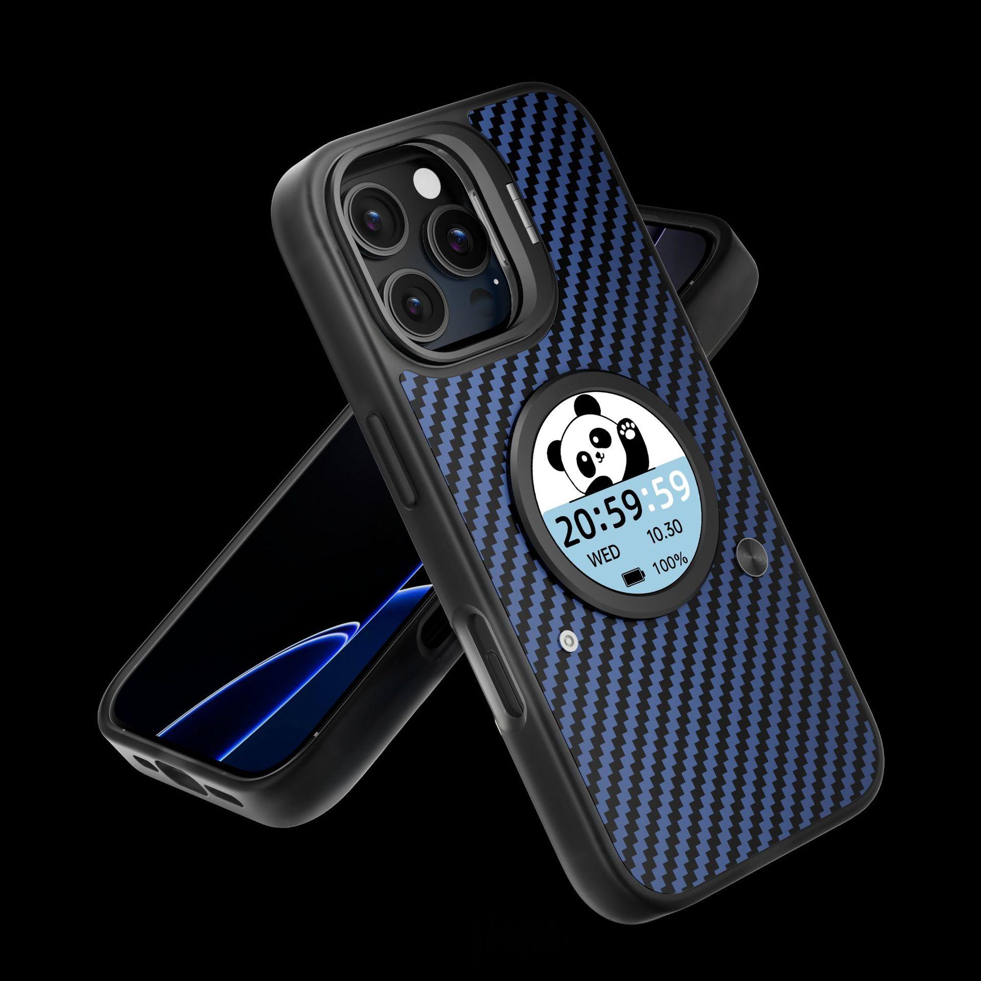 Carbon Fiber Smart Round-Screen Phone Case 3