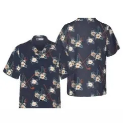 Mens Short-Sleeve Shirt For Hawaiian Beaches