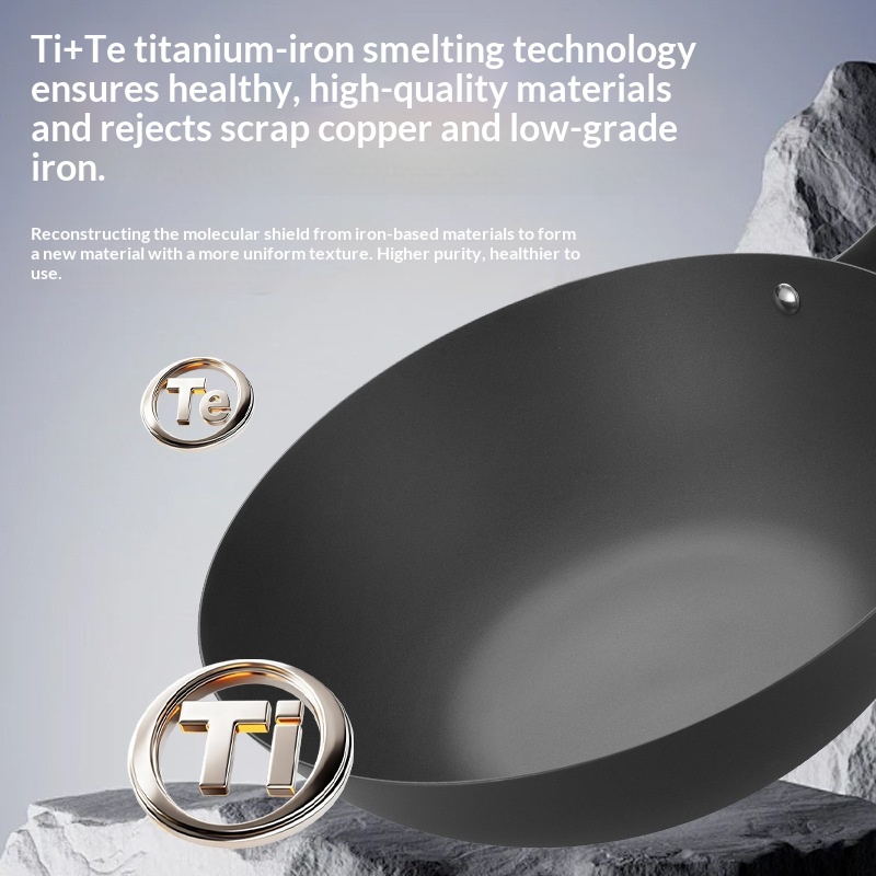 Titanium-alloy Nonstick Frying Pan Multi-functional Household Cooking Pot