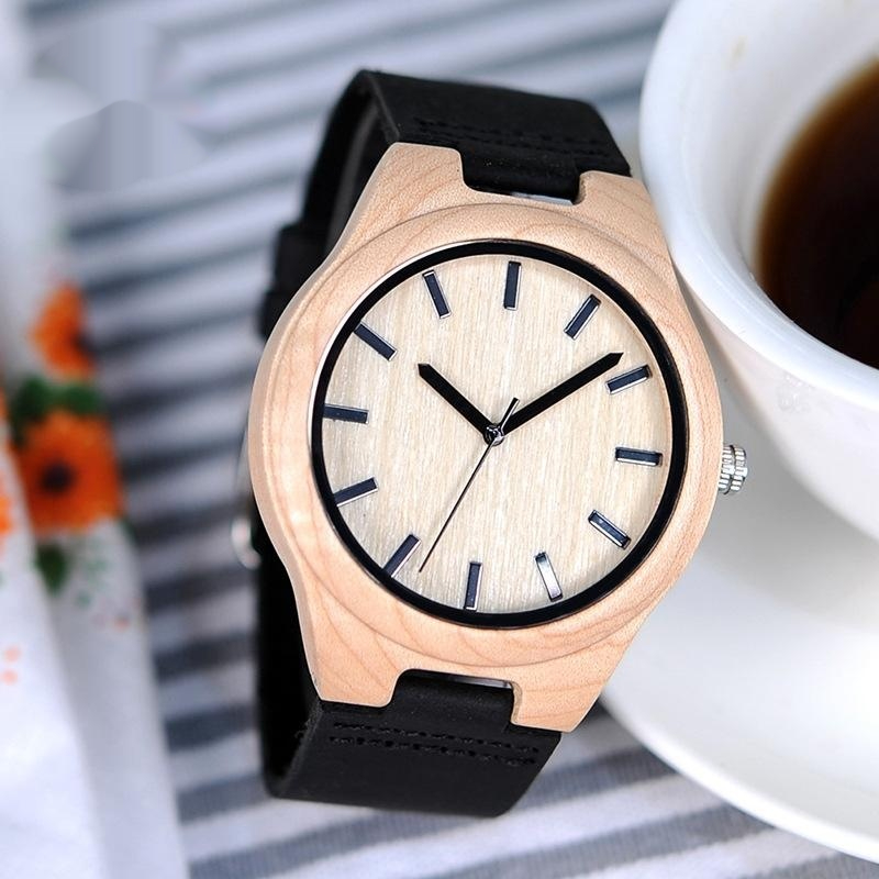 Wooden Classic Wooden Pointer-style Quartz Watch 5