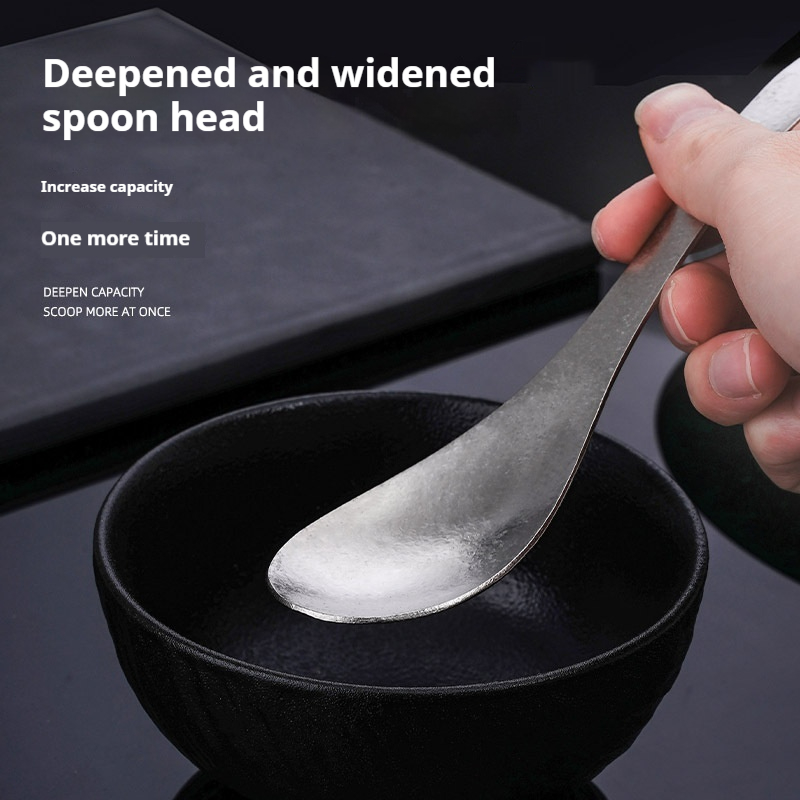 Pure Titanium Ice-flower Household Spoon